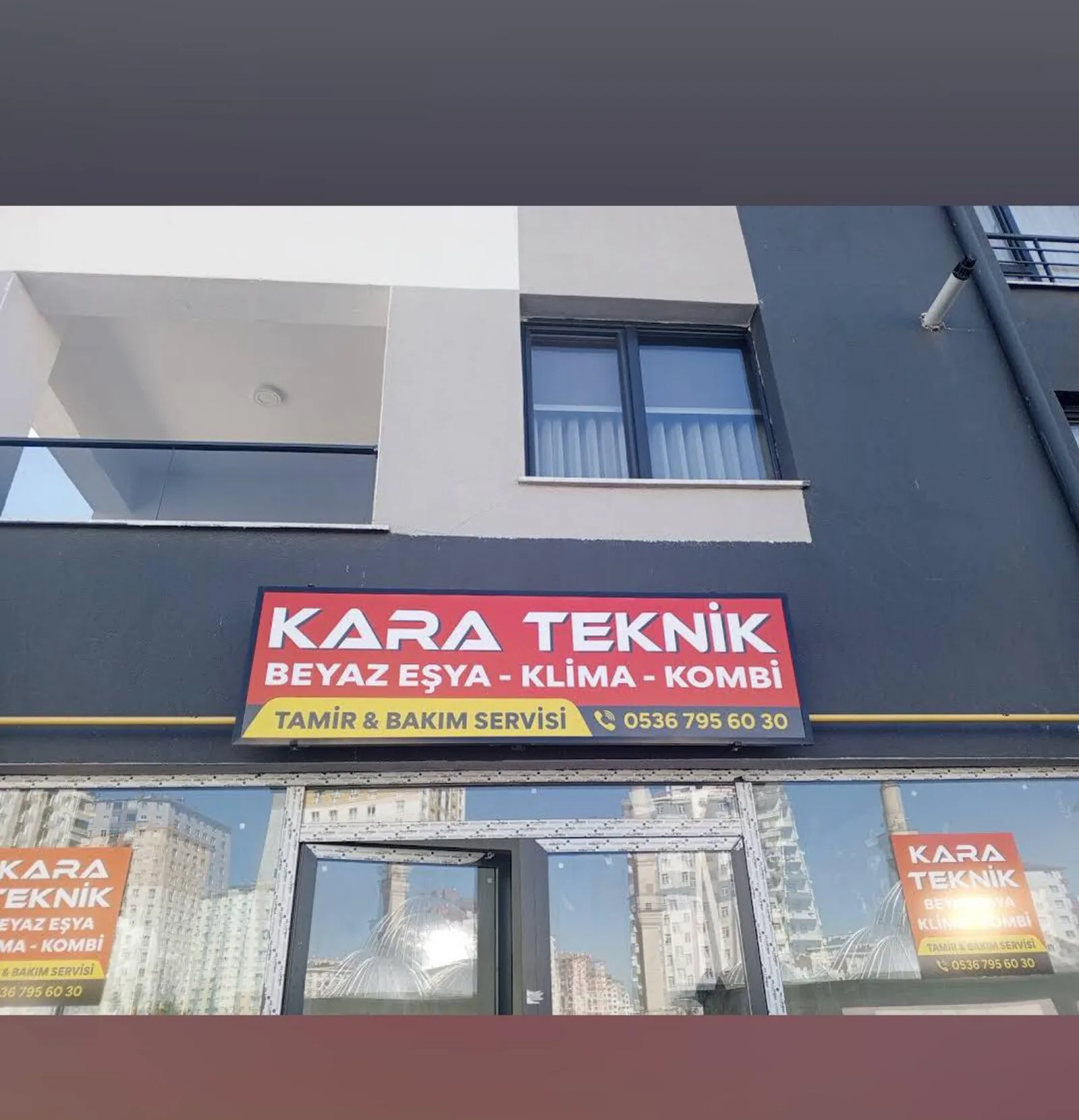 Kara Teknik Kayseri Mevlana Mahallesi atölye girişi